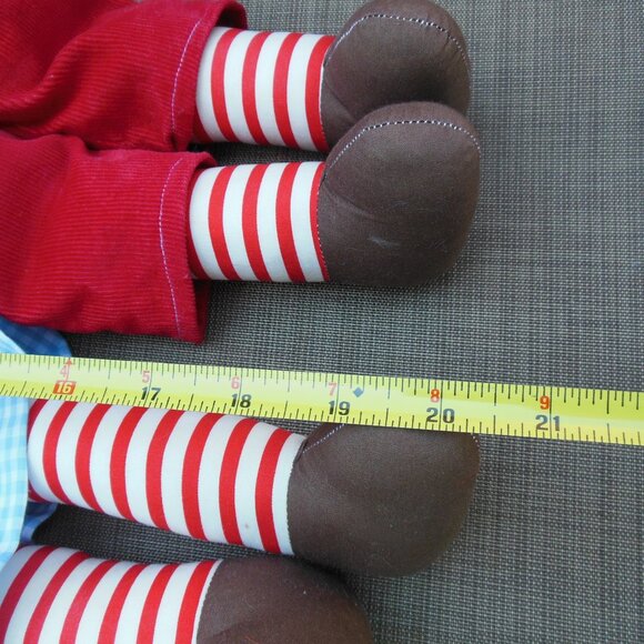 Raggedy Ann and Andy Pair of handmade dolls set of 2 great condition circa 1970s - Picture 12 of 13